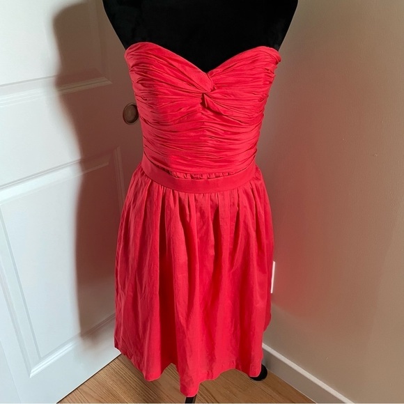 Dessy Collection Dresses & Skirts - Dessy Collection Firecracker Strapless Cotton Bridesmaid Dress 2823 EUC Size 6